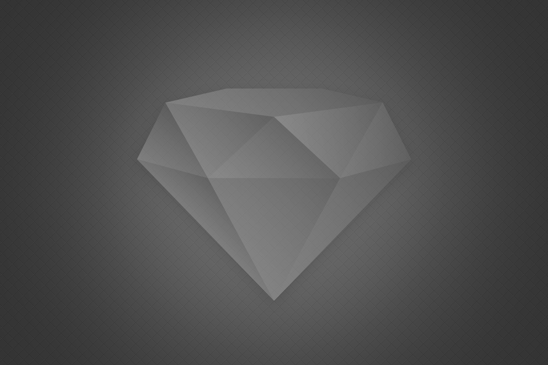 faceted gray diamond on dark textured background