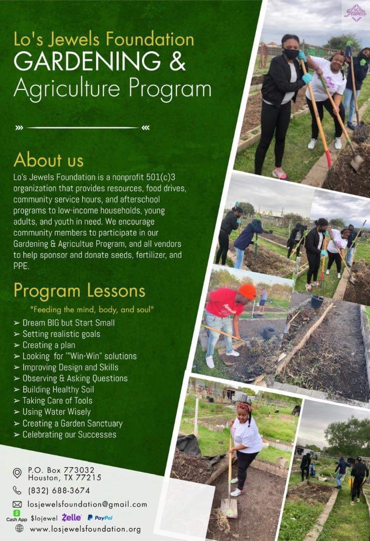Lo’s Jewels Foundation Community Garden and Agriculture Program